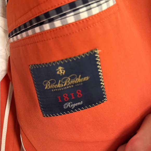 Brooks Brothers Regent Fit Orange Blazer - Picture 2 of 4